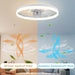 24'' Ceiling Fan with Light, Upgraded Low Profile Ceiling Fan with Light, Dimmable Flush Mount Ceiling Fan with Light, Fan Light, 6 Speeds, App & Remote Control, Quiet Fan for Bedroom, Kitchen