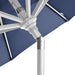 12-Year-Non-Fading, 9Ft Premium Sunbrella Patio Umbrella, Hand-Crank, Button-Tilt, White Frame, Navy Fabric