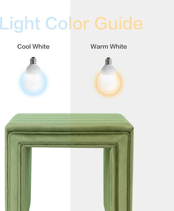 Modern Channel Tufted Velvet Ottoman Home Décor|Ottoman for Living Room & Bedroom - Green