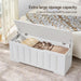 47.2" Storage Chest Extra Large,Storage Trunk with 2 Safety Hinges,Wooden Storage Bench,Shoe Bench,47.2X15.7X19.1 Inch,Easy Assembly,Storage Bench for Bedroom,Living Room,Entryway(White).