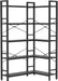 5-Shelf Corner Bookshelf, 68.5" L-Shaped Open Bookcase, Black