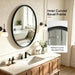 Black Oval Bathroom Mirror 20X28 Inch