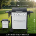 Stainless Steel 4-Burner Propane Gas Grill – 40,000 BTU Output, Porcelain-Enamel Grates, Even Heating System & Easy Grease Management for Backyard Patio BBQ Parties