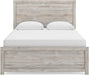 Signature Design by Ashley Jonnifer Queen Panel Bed Frame, Light Gray Bedroom Furniture with Panel Headboard, Engineered Wood and Decorative Laminate, Relaxed Casual Style