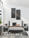 Signature Design by Ashley Cadmori Modern Queen Upholstered Platform Bed, Foundation or Box Spring Not Needed, Black & White