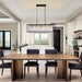 35.4 Inch Black Crystal Pendant Chandelier Dimmable
