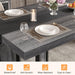 Industrial Dining Table for 6-8 People, 71" Large Long Wooden Kitchen Table with Sturdy Metal Frame & Brown Finish, Rustic Style Rectangular Dinner Table for Dining Room, Kitchen (Oak Gray)