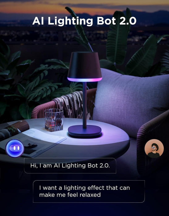 Rechargeable Cordless Table Lamp for Small Bedroom