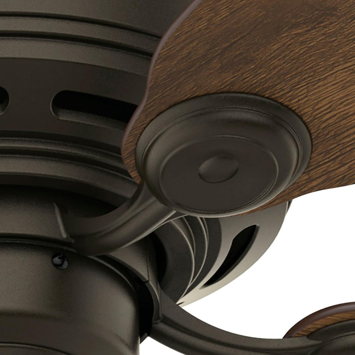 42 Inch Indoor Ceiling Fan No Light - Bronze Ceiling Fan without Light, Low Profile Flush Mount, 5 Blades, for Bedroom, Living Room, or Kitchen, Pull Chain - Low Profile IV 51061, New Bronze