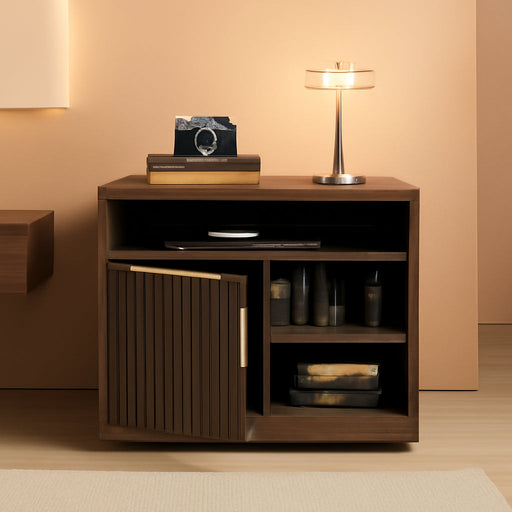 ThirtyTwoInch Walnut Lateral File Cabinet Lockable Assembly