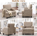 Yellowish Brown Accent Chairs With Armrest Storage
