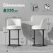 26" White Counter Height Bar Stools Set of 4, Anti-Pinch Swivel