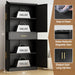SeventyOneInchHeavyDutySteelStorageCabinetDrawerAdjustableShelvesBlack