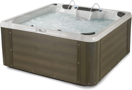 Edgewater Outdoor Hot Tub, Fit 6 Adults, 28 Massaging Jets, Cover Included, Ice Bucket Feature, Plug into Any Standard Outlet, Made in USA, Aqualife by Strong Spas