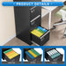 4 Drawer File Cabinet with Lock Metal Vertical File Cabinet Office Home Vertical File Cabinet for A4 Legal/Letter Size Narrow File Cabinet Locked,Assembly Required