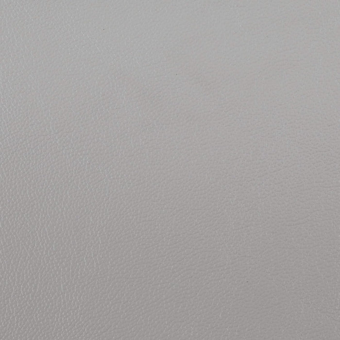 89" Leather Sofa, Silver Gray