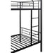 Twin over Twin Metal Bunk Bed with Ladder, Black