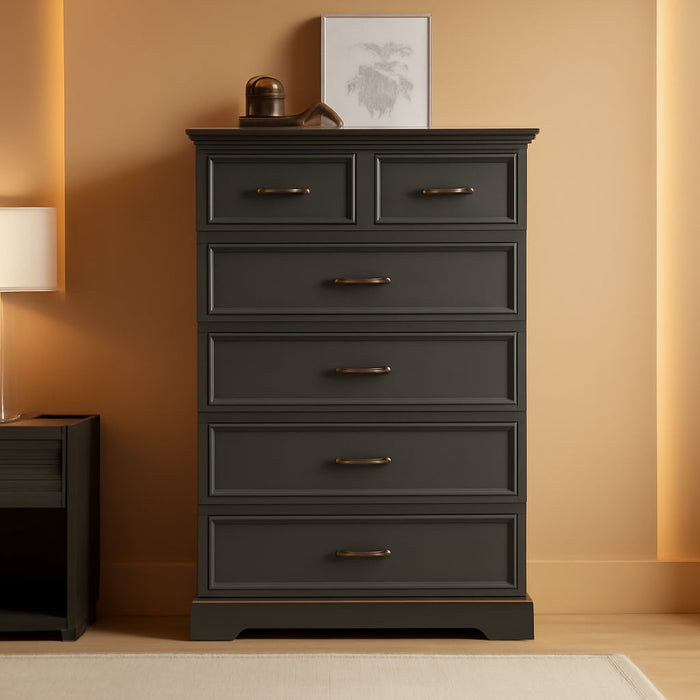 black tall dresser with deep drawers 5-Drawer Tall Dresser for Bedroom, Wooden Storage Chest with Deep Drawers and Metal Knobs for Entryway, Hallway, Black - On Sale - Bed Bath & Beyond