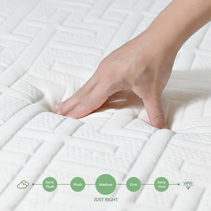 Full Green Tea Memory Foam Mattress Medium-Firm, 10"