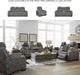Next-Gen Durapella Modern Faux Leather Power Reclining Sofa with Adjustable Headrest, Gray