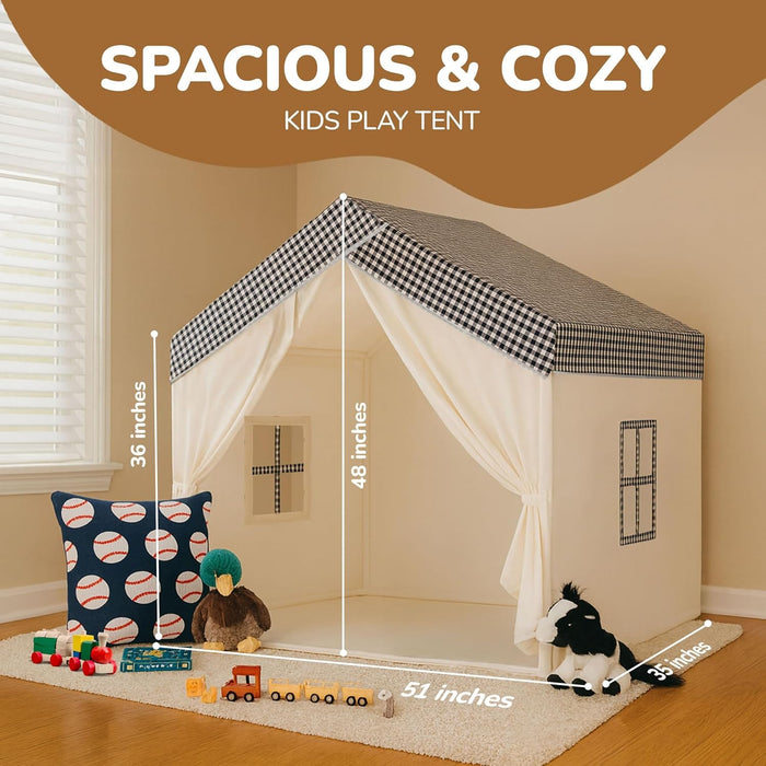 Large Kids Play Tent with Storage Bag – Indoor & Outdoor Playhouse Fort for Boys & Girls – Spacious, Easy-Assemble Pop-Up Kids Tent – Gift for Ages 3–10