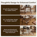 63’’ Solid Wood Dining Table for 4-6, Rectangular Farmhouse Kitchen Table