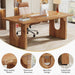 Modern Executive Desk, 70.9" Large Office Computer Desk, Conference Table Meeting Room Table, Simple Workstation Business Furniture for Home Office, Brown