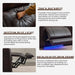 Power Reclining Sofa with Adjustable Headrest, Home Theater Seating with LED Light/Armrest Storage/Outlet/Side Pocket/Type-C USB, Power Loveseat Recliner Sofa for Home Theater