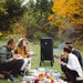 Outdoor Smoker with Double Doors, Vertical Charcoal Smoker, Outdoors Charcoal Barbeque with 2 Detachable Grill Netting Smoking Racks, Suitable for Lawn Picnic, Backyard BBQ, Black