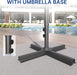 14FT Waterproof Patio Umbrella Outdoor Reversible Rectangular Large Market Umbrella
