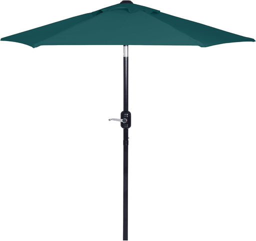 6 Ft Outdoor Patio Umbrella, Easy Open/Close Crank and Push Button Tilt Adjustment - Dark Teal Market Umbrellas