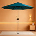 6 Ft Outdoor Patio Umbrella, Easy Open/Close Crank and Push Button Tilt Adjustment - Dark Teal Market Umbrellas