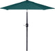 6 Ft Outdoor Patio Umbrella, Easy Open/Close Crank and Push Button Tilt Adjustment - Dark Teal Market Umbrellas