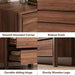 Walnut 10 Drawer Dresser for Bedroom, 63" W Modern Wood Dresser