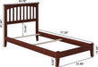 , Mission Twin Foundation Bed, Walnut