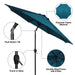 9Ft Teal round Outdoor Tilting Market Patio Umbrella with Crank