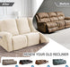 Gennia Waterproof Recliner Sofa Cover,Stretch Reclining Couch Covers with Pockets,Washable Lazy Boy Recliner Slipcovers,Leakproof Sofa Protector for Kids, Pets, Dog and Cat (3 Seat, Beige)