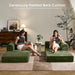 Green Convertible Sofa Bed With Removable Armrests