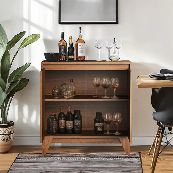 Zetes 32" Tall 2 - Door Accent Cabinet with Adjustable Shelf