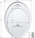 1801 Bathroom Wall Mirror, 32"H X 24"W Modern Mirror for Living Room, Vanity, Slim Design Beveled Frameless Large Oval Mirror - Easy Mount Safety Bracket