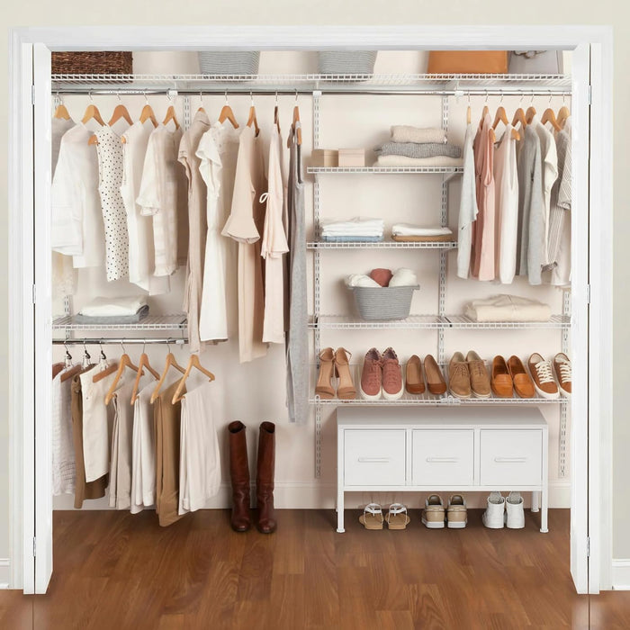 Closet Storage with 3 Fabric Drawers Small White Dresser for Closet Floor Organizer Dorm Bedroom