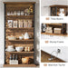 71 Inch Industrial Metal Bookshelf Freestanding Unit