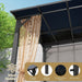 10’X 8’ Gazebo for Patio on Clearance,Hard Top Lean to Gazebo Pergola with UV Protection Roof,Large Wall-Mounted Heavy Duty Awnings for Patio, Decks, Backyard and More