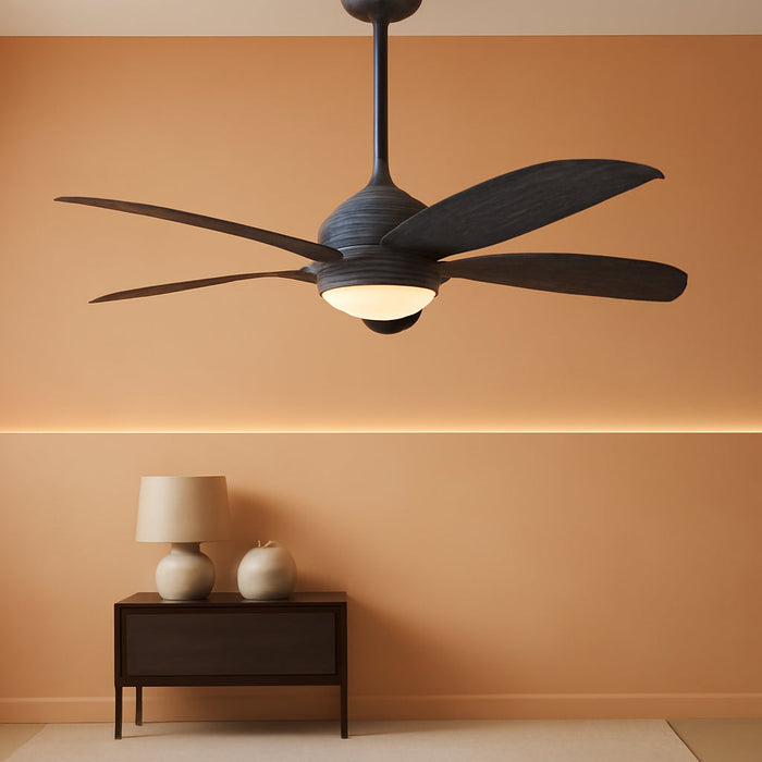 46 Inch Black Outdoor Ceiling Fan Extended Remote Kit