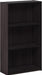 Threefold Tier Bookcase Storage Systems Dark Walnut