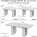 51"-78" Extendable Dining Table for 4-8, White Faux Marble Dining Table | Modern Kitchen Table with Hidden Storage, Rectangle Dinner Tables for Dining Room Kitchen Living Room (White Marble)