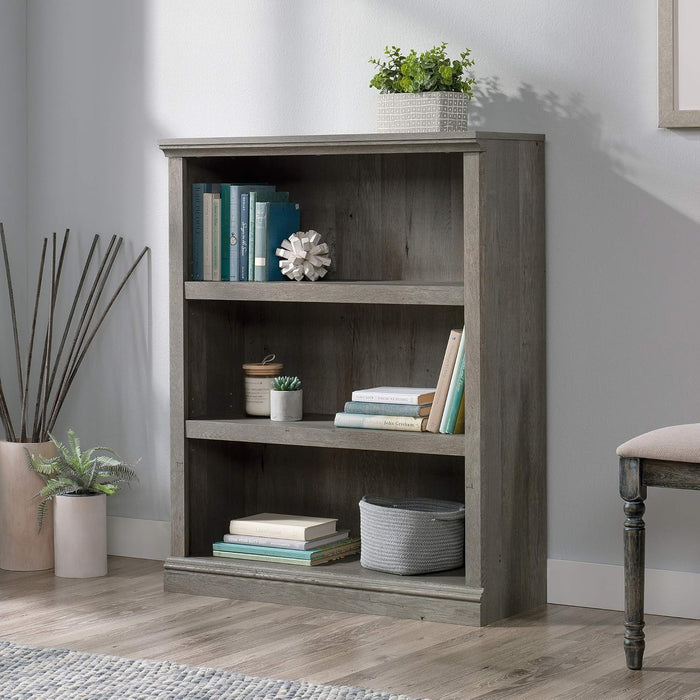 Miscellaneous Storage 3-Shelf Bookcase/ Book Shelf, Mystic Oak Finish