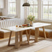 47Inch Dining Table White Brown SpaceSaving Design