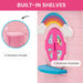 Rainbow & Unicorn Plastic Indoor/Outdoor Playhouse with Easy Assembly, Pink