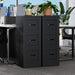 Metal 3 Drawer Vertical File Cabinet with Lock, Steel Lockable Filing Cabinet, Home Office Storage Cabinet Fits Letter A4 Legal Files, Anti-Tilt Full Extension Drawers for Document Organizer